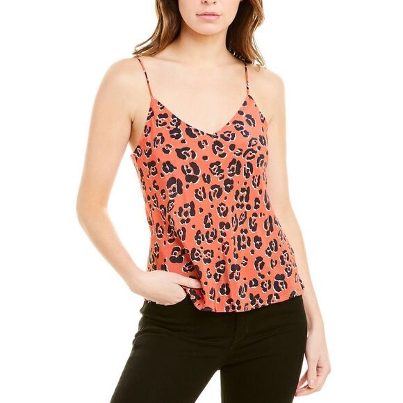Suboo Zanzibar Bias Cut Cami Cheetah Animal Print Tank Top Coral Pink Medium NWT - Picture 1 of 13